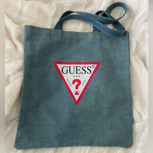 Guess denim tote bag